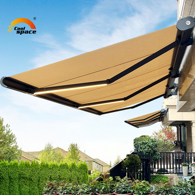 Large size full box awning aluminum full cassette awning outdoor retractable awning remote control manual controlawning