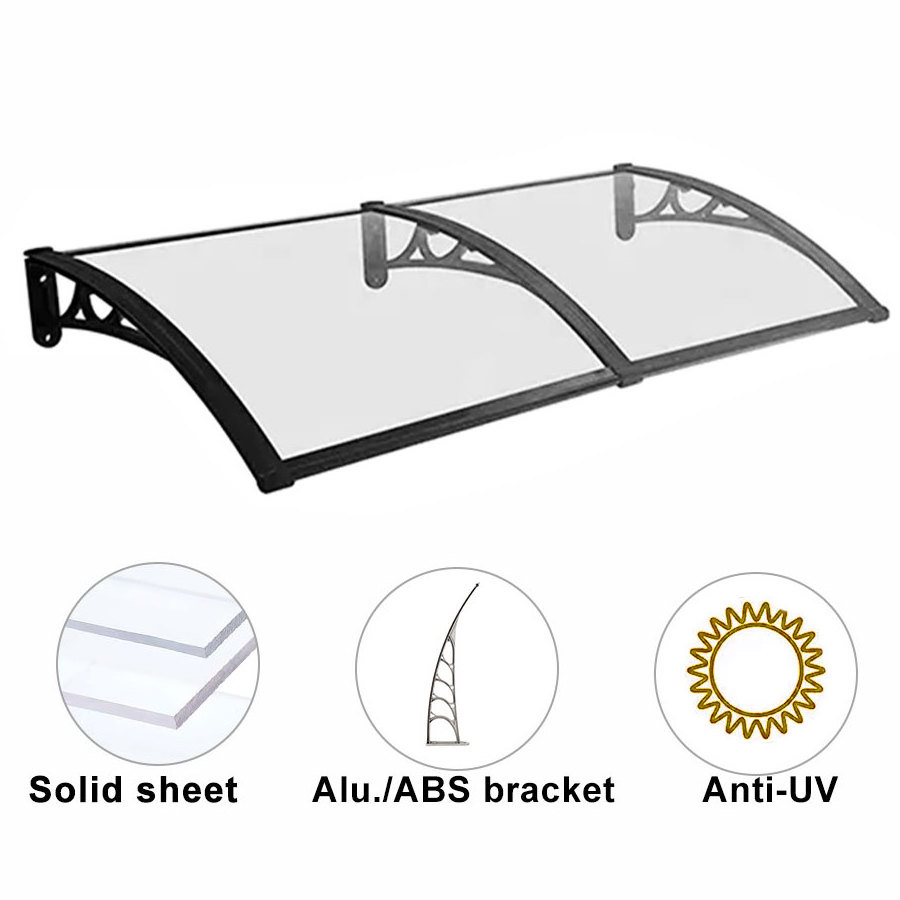 Rain cover awning and front door canopy made of pvc polycarbonate canopy