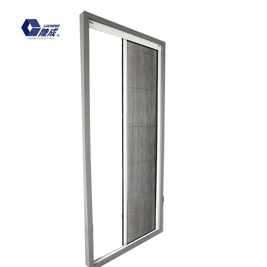 Cuttable DIY design pleated mesh fly screen door and accessories supply