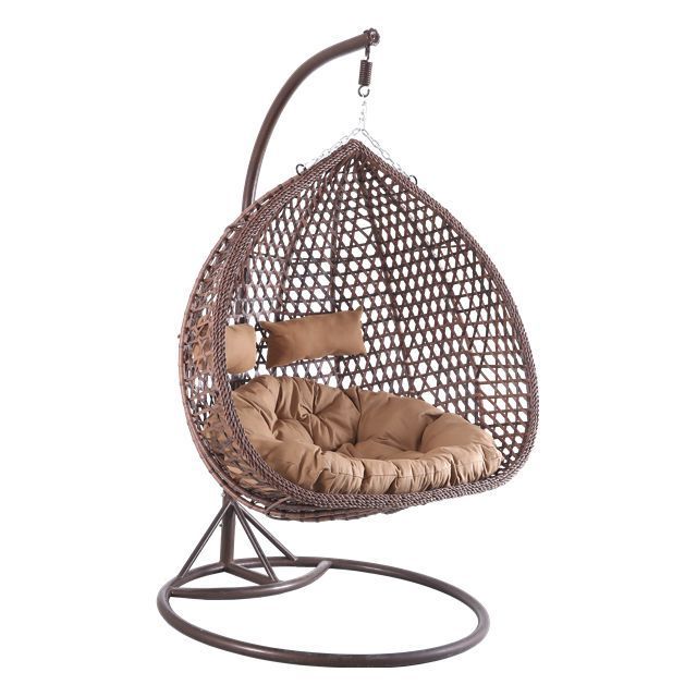 2022 Hot Sale patio swing chair Wholesale Garden Indoor swing Hammock Chair Swings Double Egg Chair With Metal Stand