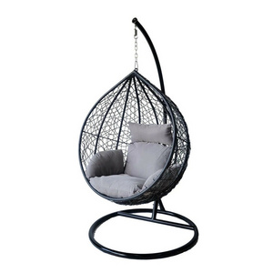 New Outdoor Furniture Patio Swings Hanging Egg Swing cocoons Chair with Metal Stand Indoor Wicker Rattan Garden hanging chair