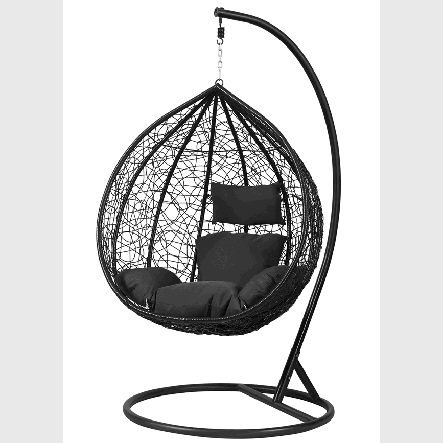 Metal Bracket Simple Hanging Basket Rattan Chair Patio Swings Garden Furniture Hanging Chair