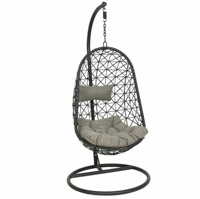 Outdoor Garden Patio Swing Chair 1 Seat Bird Nest Shape Rattan Hanging Swing Chair Hanging Chair Outdoor Furniture Patio Swings