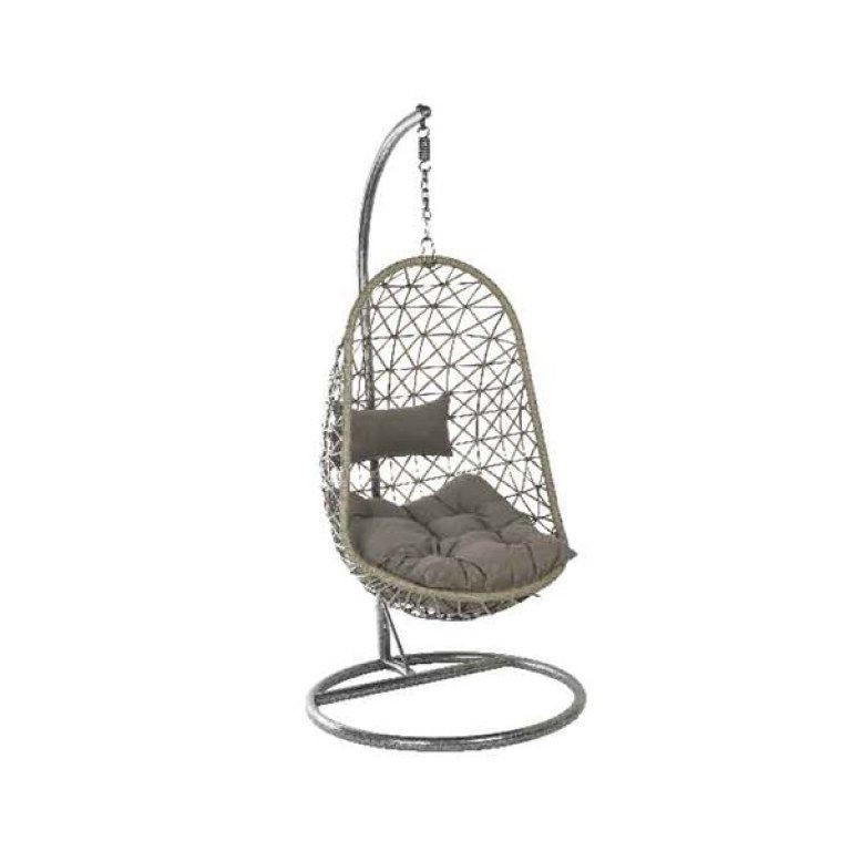 Outdoor Garden Patio Swing Chair 1 Seat Bird Nest Shape Rattan Hanging Swing Chair Hanging Chair Outdoor Furniture Patio Swings