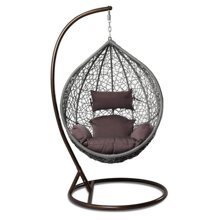 Cheap Wholesale Customized Hanging Hammock Beach Living Room Single Seat Metal Swing Garden Wicker Indoor Outdoor Patio Chair