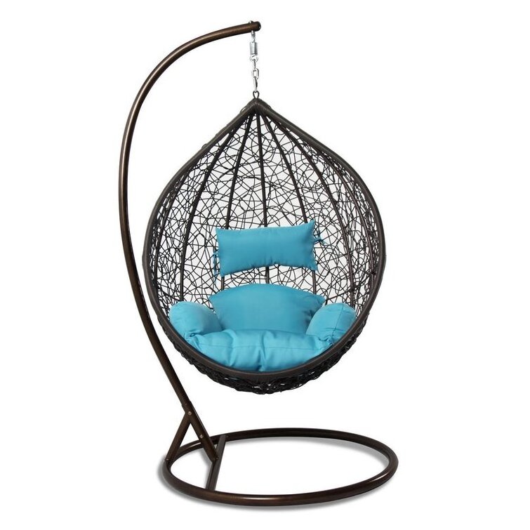 Cheap Wholesale Customized Hanging Hammock Beach Living Room Single Seat Metal Swing Garden Wicker Indoor Outdoor Patio Chair