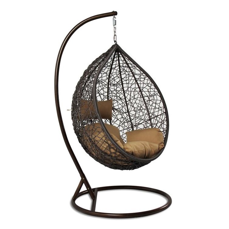 Cheap Wholesale Customized Hanging Hammock Beach Living Room Single Seat Metal Swing Garden Wicker Indoor Outdoor Patio Chair