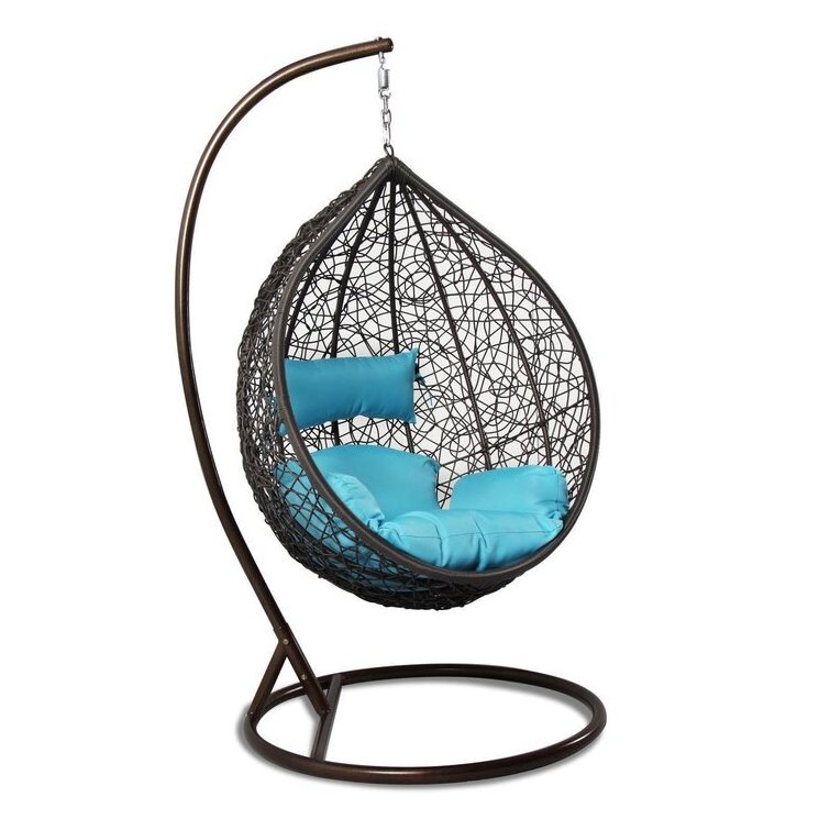 Cheap Wholesale Customized Hanging Hammock Beach Living Room Single Seat Metal Swing Garden Wicker Indoor Outdoor Patio Chair