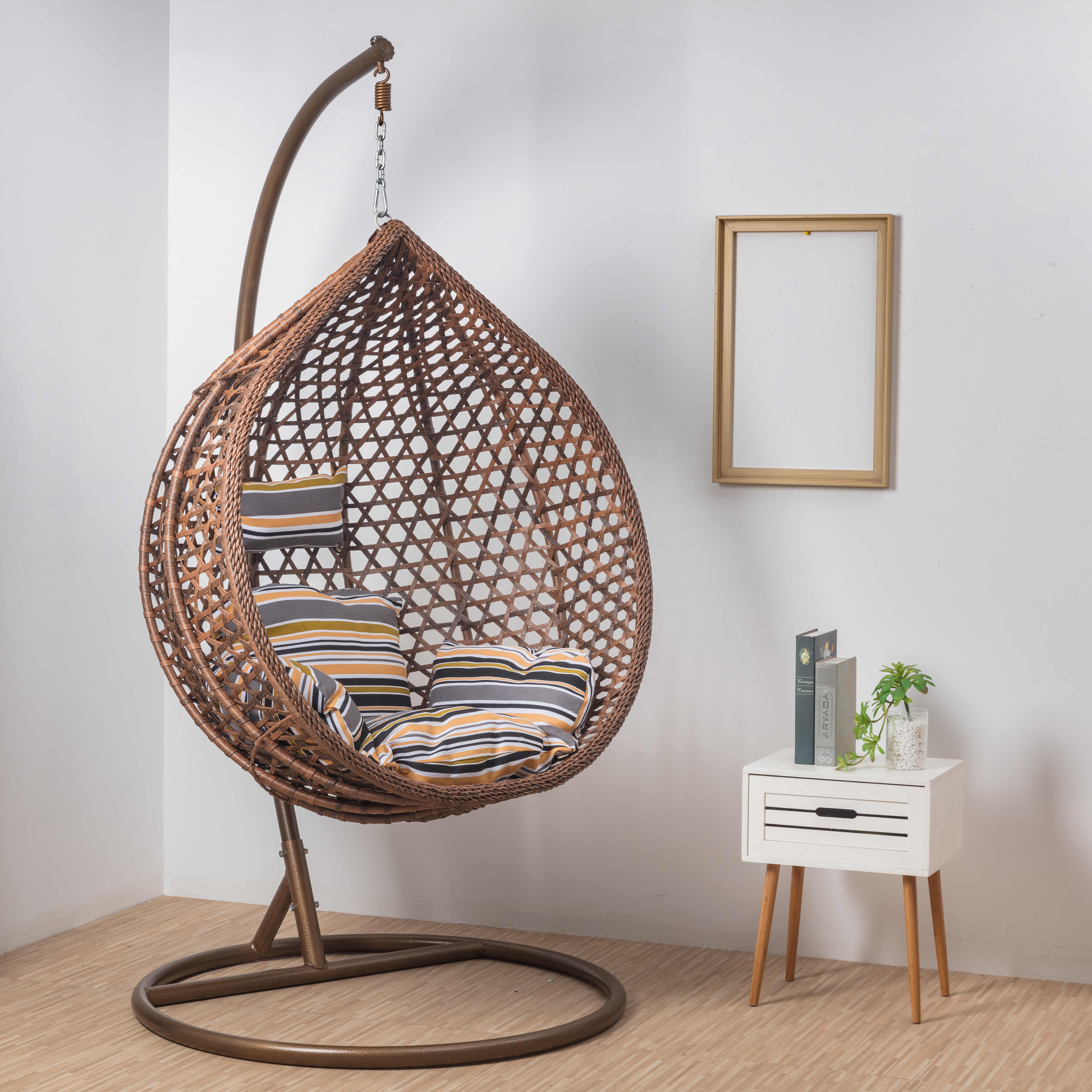 leisure park patio outdoor garden living room indoor indian adult jhoola swing rattan wicker hanging egg chair for the dacha