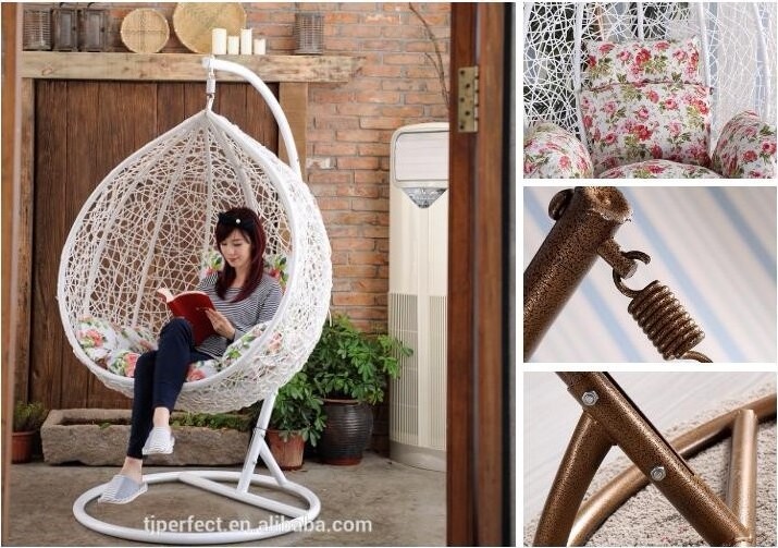 2019 Top Quality Outdoor Furniture Wicker Teardrop Patio Rattan Hanging Swing Egg Chair