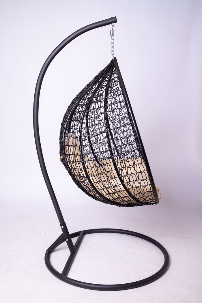 Bedroom Living Room Balcony Egg Chair Indoor Outdoor Swing Patio Wicker Hammock PE rattan Swing Chair with Stand, rocking chair