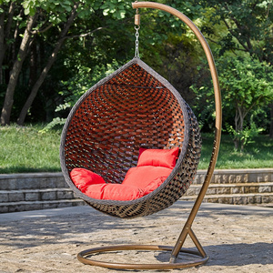 Outdoor Garden Furniture Popular Colorful wooden swing bamboo chair Hanging Chair Modern Style, egg swing chair hanging