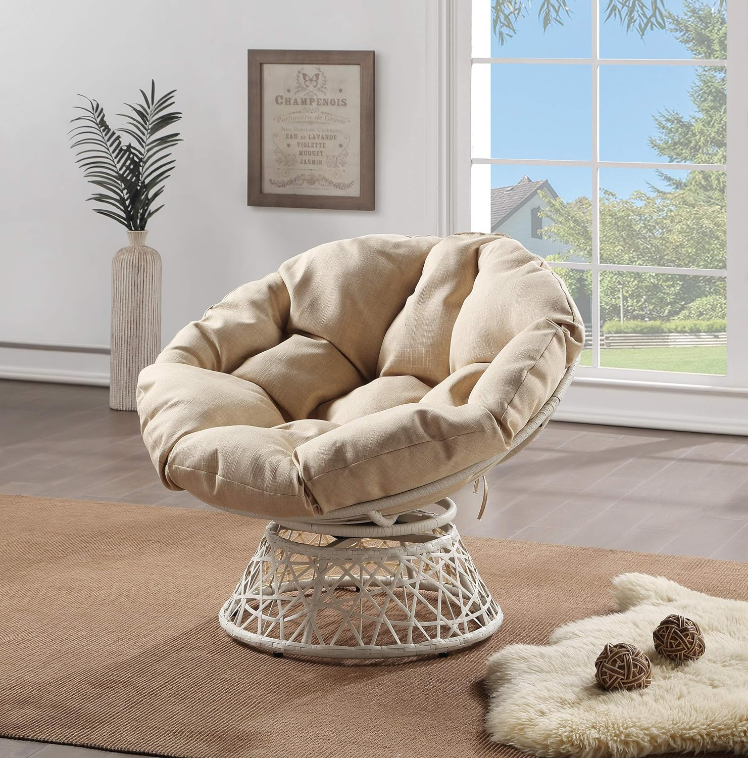 2024 Hot Selling High quality Modern Style Hot Sale  New Pqpasan Chair Good Price Wicker Papasan  Chair For Sale