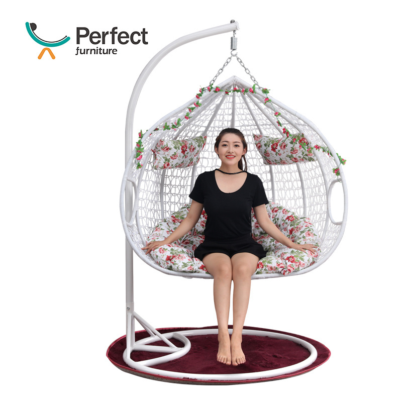 Weather-resistant cheap free standing swing chair with stand