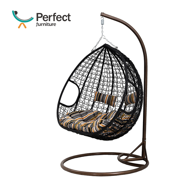 Weather-resistant cheap free standing swing chair with stand