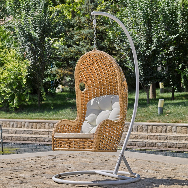 2019 Best Selling Outdoor Furniture Wicker Bird Nest Patio Celling Swing Egg Hanging Rattan Chair