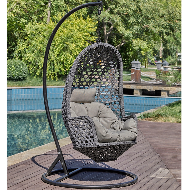 2019 Best Selling Outdoor Furniture Wicker Bird Nest Patio Celling Swing Egg Hanging Rattan Chair