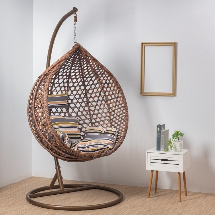 2019 New Released love swing chair sofa outdoor garden metal, rattan hanging egg chair bamboo