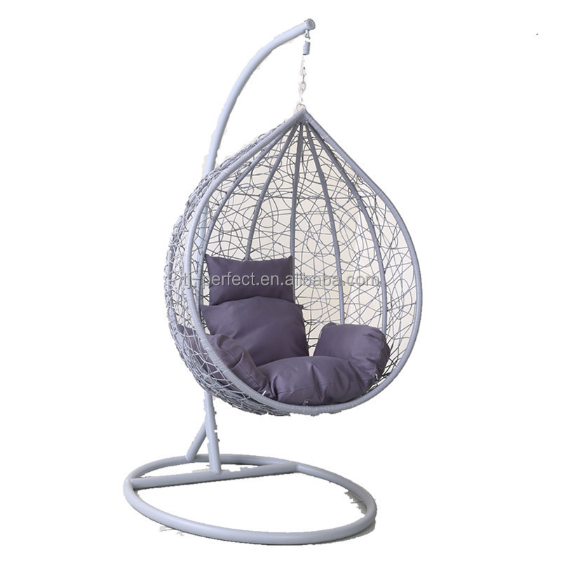 Garden Kids Swing Pod rattan metal hanging egg basket chair outdoor, bird nest swing chairs