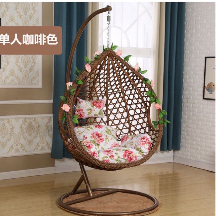 round adult cast iron single seat iron bird swing designs, outdoor swing basket