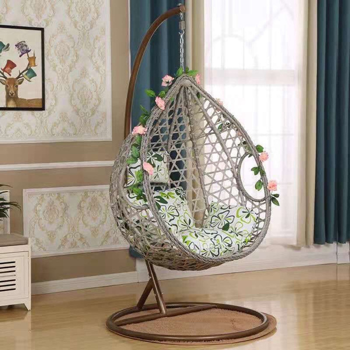 round adult cast iron single seat iron bird swing designs, outdoor swing basket