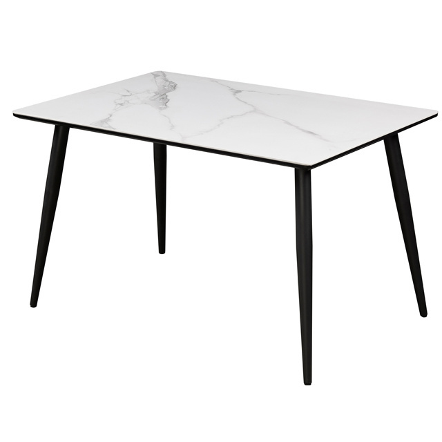 Hot selling restaurant furniture, metal leg marble tabletop dining table, coffee table