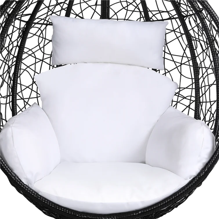 Factory Price Metal Frame Wicker Patio Swings Hanging Outdoor Leisure Balcony egg style garden rattan rocking chair for bedroom