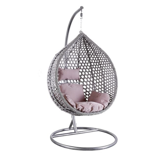 China Wholesale Bird Nest Water Dropping High Quality Wooden Bamboo Hanging egg with stand Ceiling Swing Chair