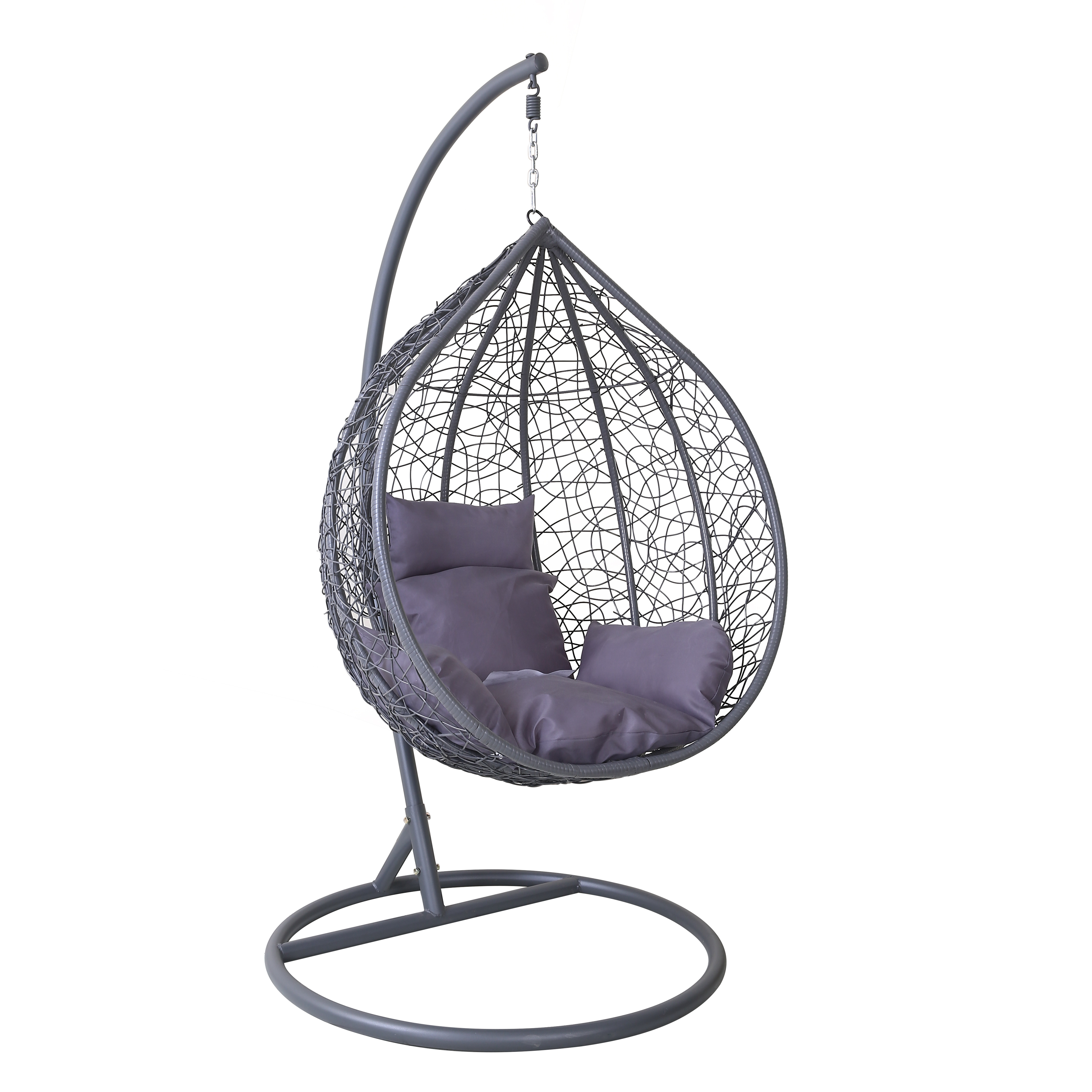 Leisure Wicker Bird Nest/Tear Drop Indoor/Outdoor/Living Room Hammock/Hanging Egg/ Rattan Garden Jhula Swing Chair with Cushions