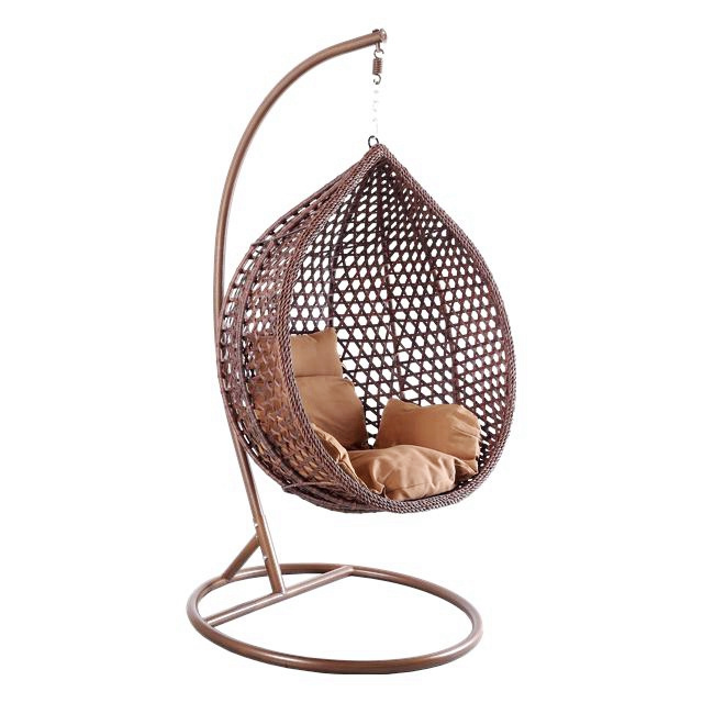 China Wholesale Bird Nest Water Dropping High Quality Wooden Bamboo Hanging egg with stand Ceiling Swing Chair