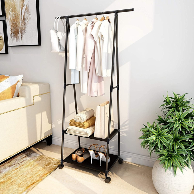 2022 High Quality Suit Coat Free Standing Metal Tree shaped Clothes Hanger Floor Tree Stand Drying Coat Rack