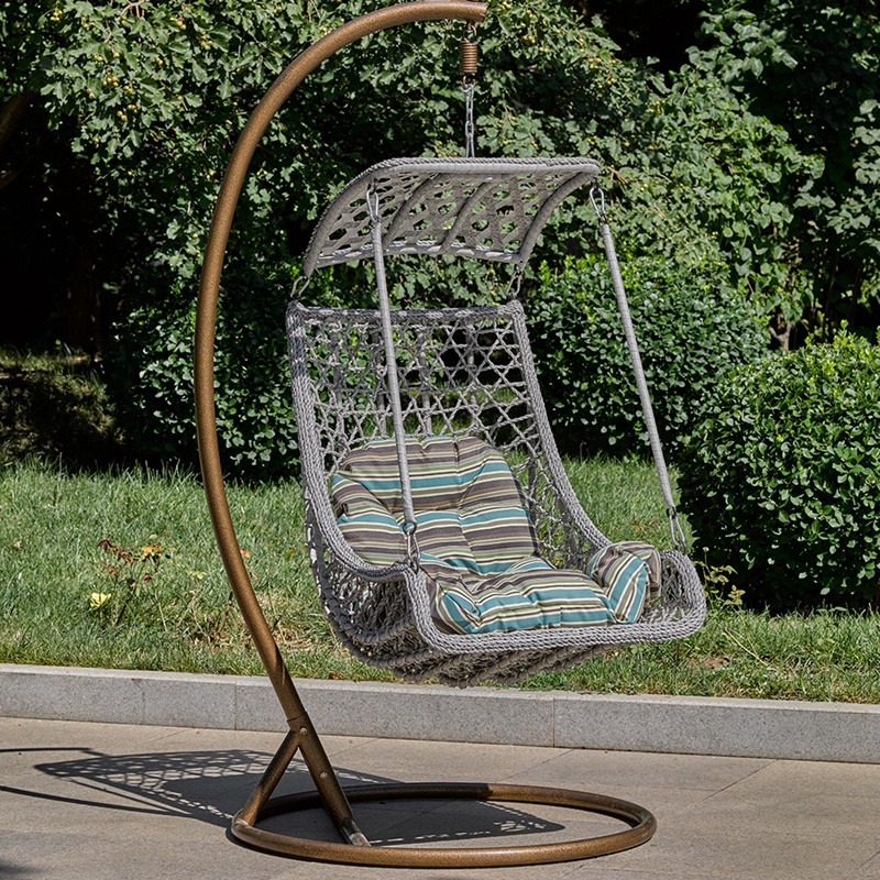 Outdoor Garden Furniture Popular Colorful wooden swing bamboo chair Hanging Chair Modern Style, egg swing chair hanging