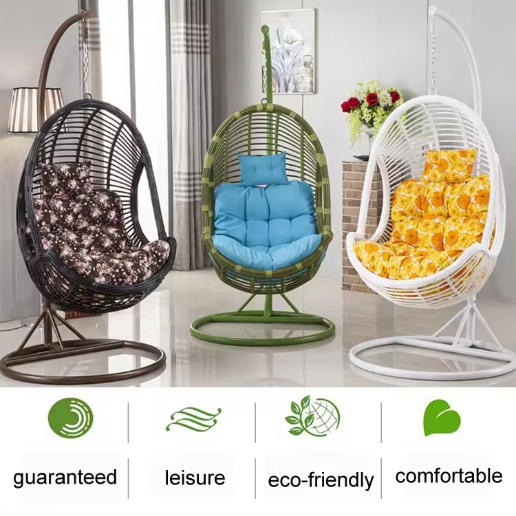 Cheap Price Hanging Pod Chair Steel Outdoor Furniture Round Garden Swing Egg Hanging Chair For Sale