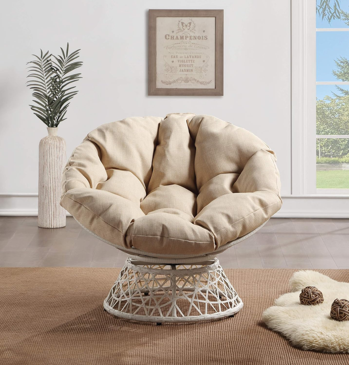 2024 Hot Selling High quality Modern Style Hot Sale  New Pqpasan Chair Good Price Wicker Papasan  Chair For Sale