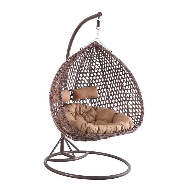 High Quality Outdoor furniture Rattan Wicker Bird Nest Hanging Swing egg chair, egg chair music shaped lounge