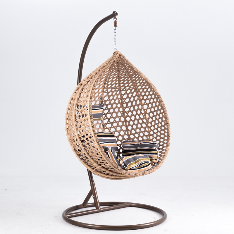 New Arrival Indian Oval Hanging Patio Chairs Balcony Swing Hanging Egg Shaped Chair White