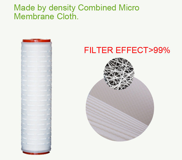 0.2 micron water filter high flow paper  pleated filter cartridge pleated carbon filter element