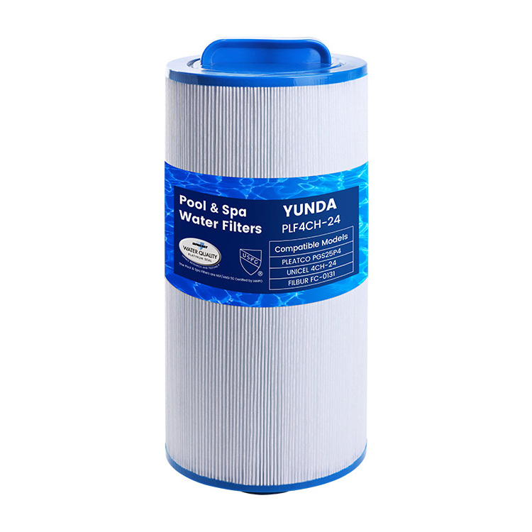 YUNDA Wholesale Outdoor Cartridge Replaces  Hot Tub Filter 4CH-24 Spa Filter Replaces 25 sqft Filter Cartridge 1Pack