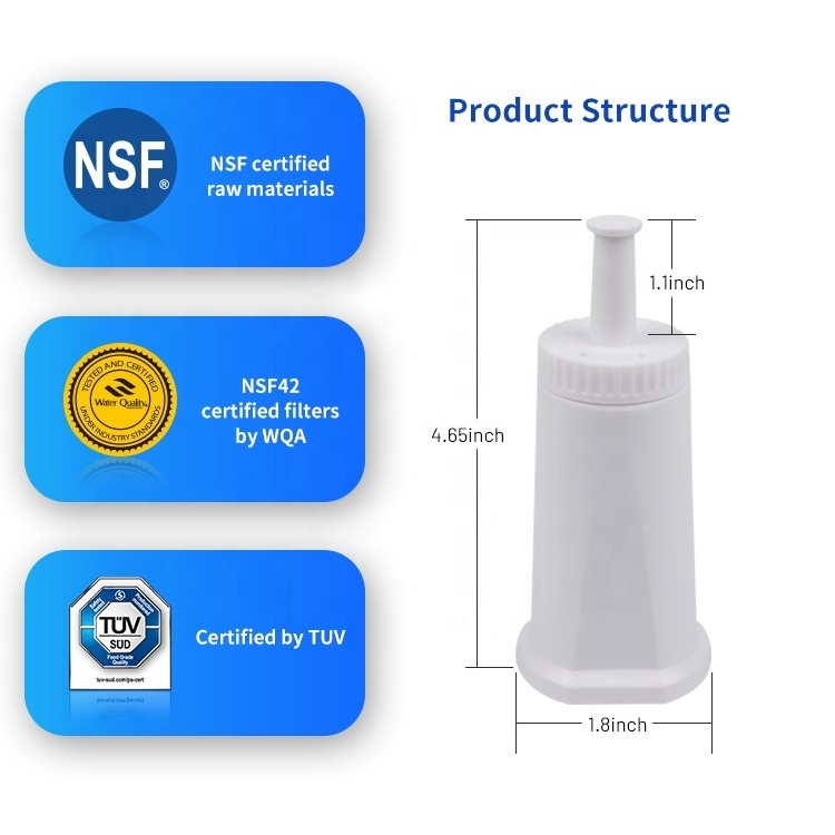 NSF42 certified filters 990/980/500/878/875/880/920/810 auto coffee machine filter