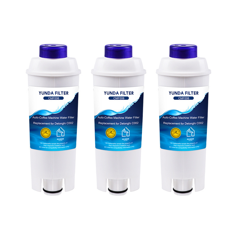 NSF42 certified pack of 3 DLS C002 home coffee machine clean white water filter compatible for 5513292811 DLS C002  CFL-950 SER3