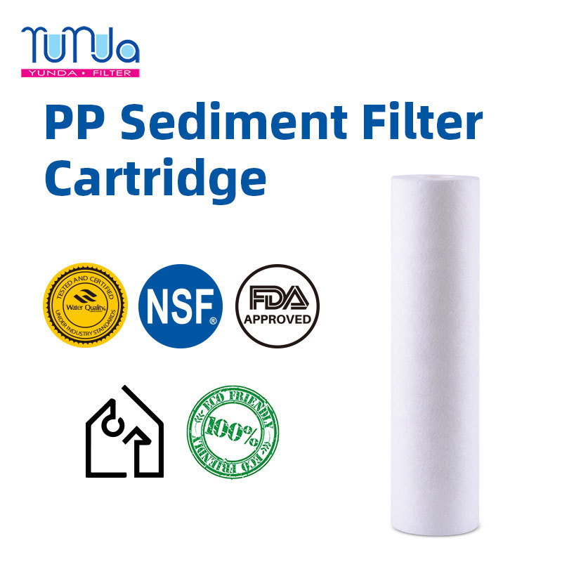 Reverse Osmosis Filter Pp Cotton Sediment Water Filter Cartridge with 5 Micron White Household YUNDA Free Spare Parts CN;TIA