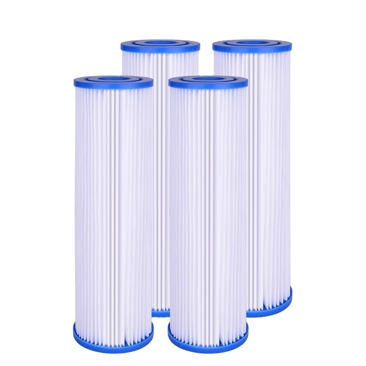 YUNDA Factory Replacement Filter Industrial High Flow 10 inch 20 micron PP Pleated Filter Cartridge For Drink Water Purification