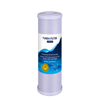 CTO activated carbon ppf 5 micron blue water filter cartridge replacement