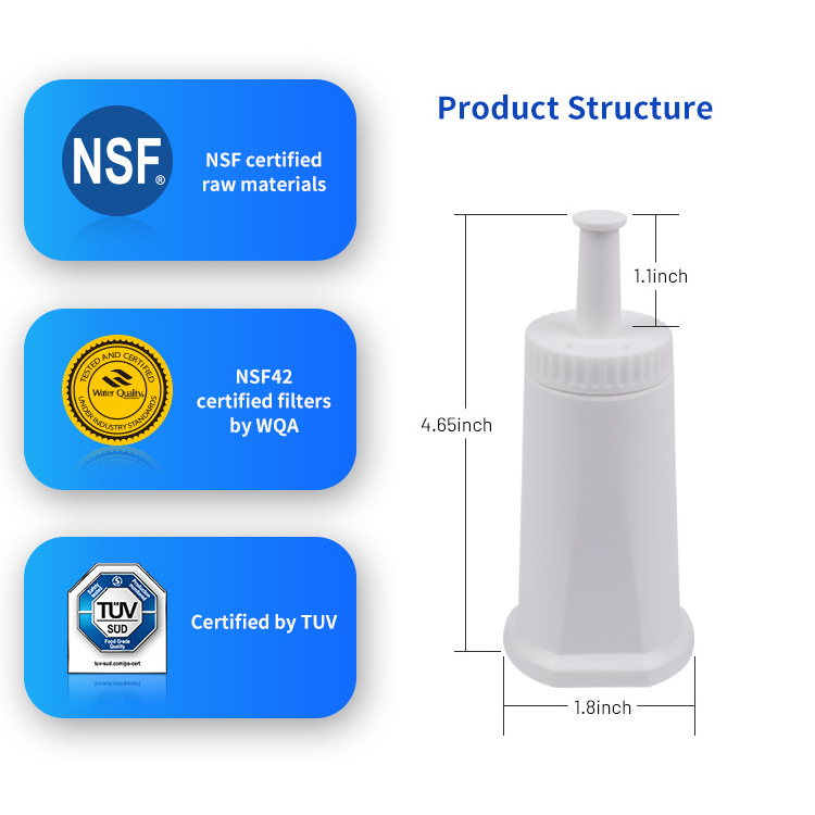 New Design Factory Price Compatible for Brand Barista SES 990/980/500/878/ 875/880/920/810 Coffee Machine Water Filter Cartridge