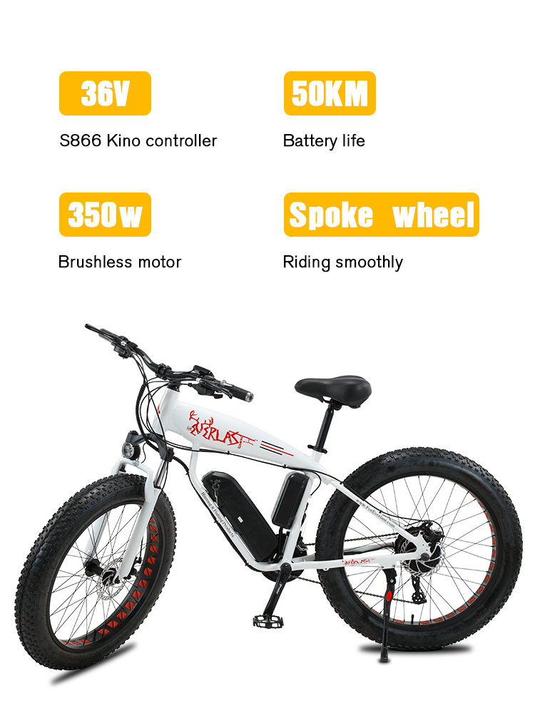 Shark E-BIKE 26 inch 750w Aluminum alloy frame Fat tire 4.0 e-bike Long Endurance electric bicycle