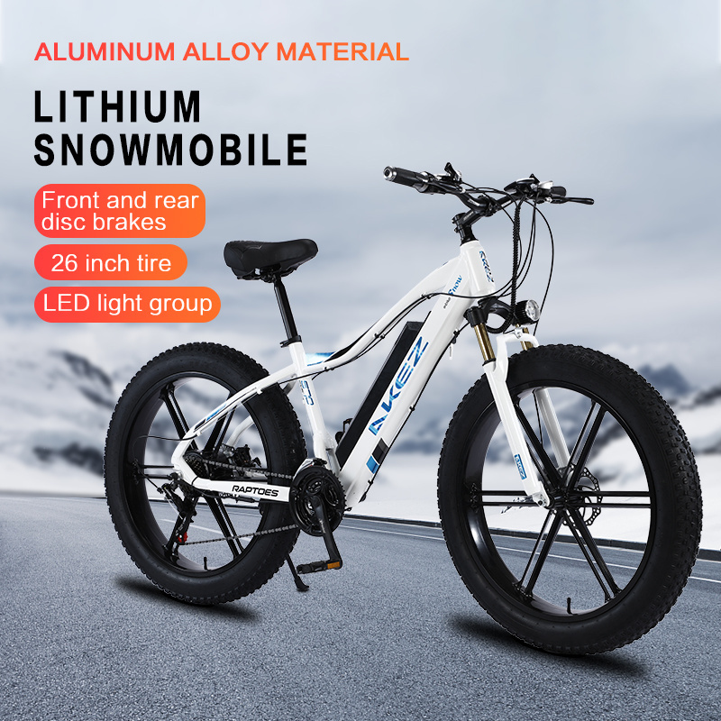 2024 48V 750W Big Power 26-Inch Fat Tire Mountain Ebike Three Ride Model with Steel Frame and down Tube Lithium Battery