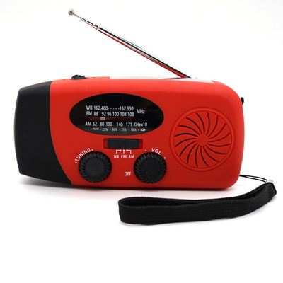 Solar Emergency Hand Crank Radio Portable 5000mAh AM/FM/NOAA Flashlight Torch Solar Panel Powered Weather Radio