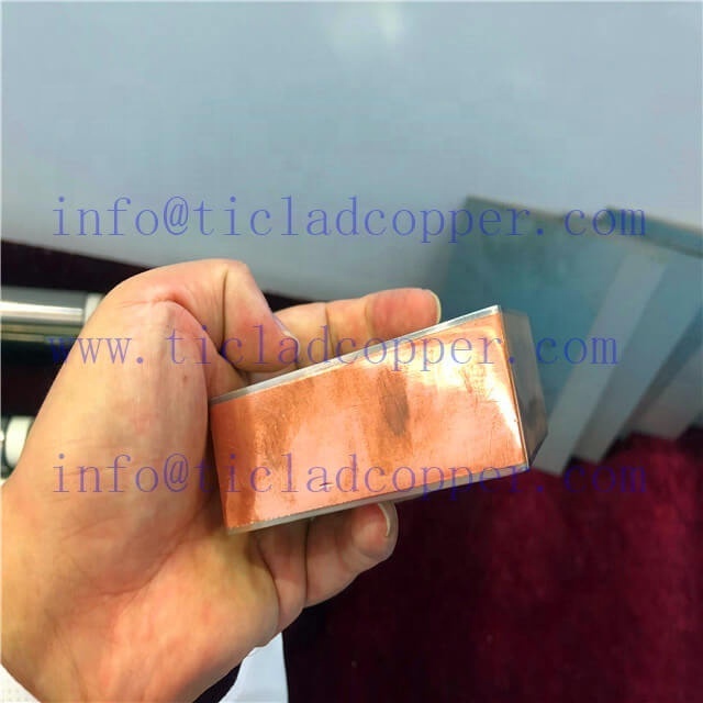 Titanium clad copper bimetal  plate/ ti clad copper plate/ titanium metal clad plate