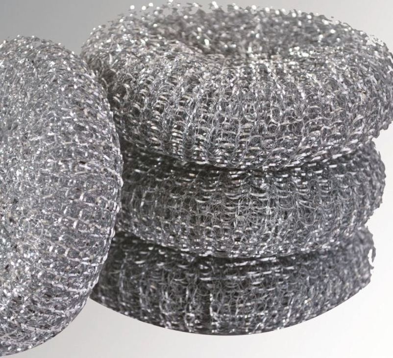 Mesh Pot Scourer GI Machine Stainless Steel Scourer In Bulk