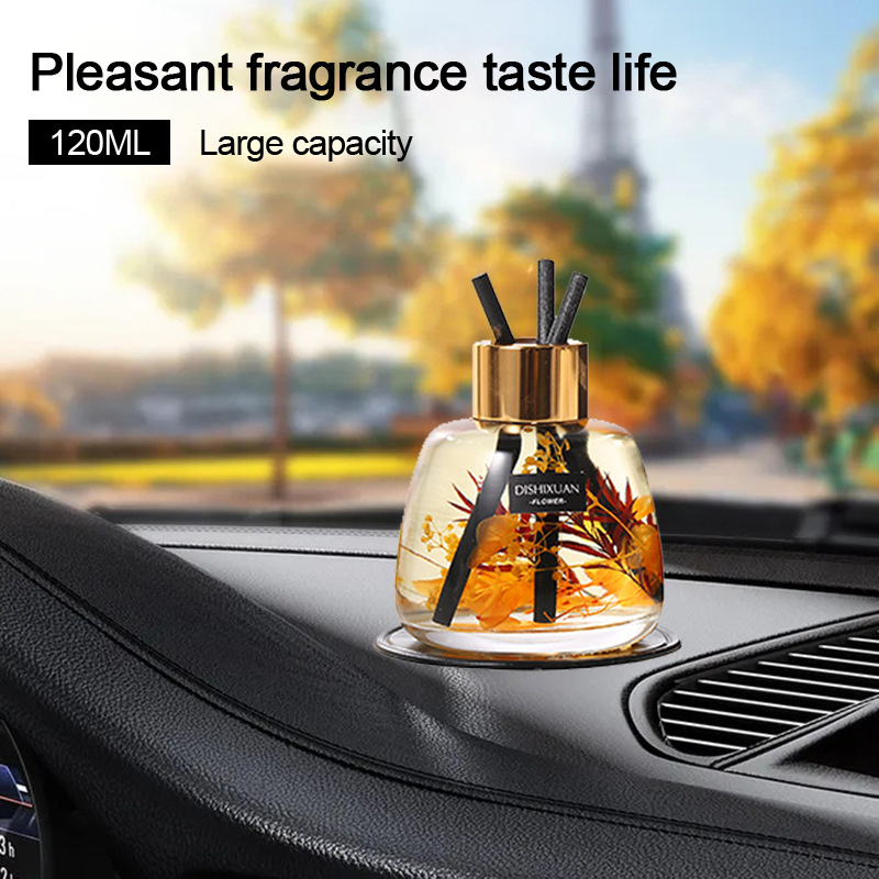 Christmas Gifts Room Oil Air Fragrance Mini Reed Diffuser Set Car Scented Diffusers with Sticks And Non-slip Mat